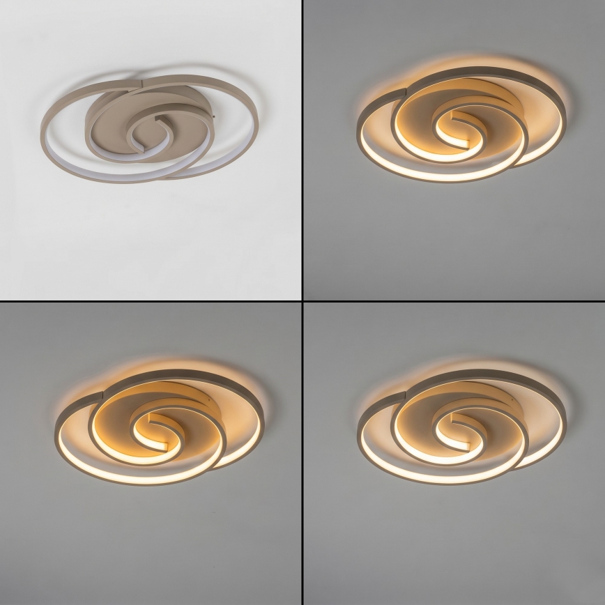 BRILAGI - LED Zatemnljivo stropno svetilo VELO LED/70W/230V 3000-6500K 38x47,8 cm bež + daljinski upravljalnik