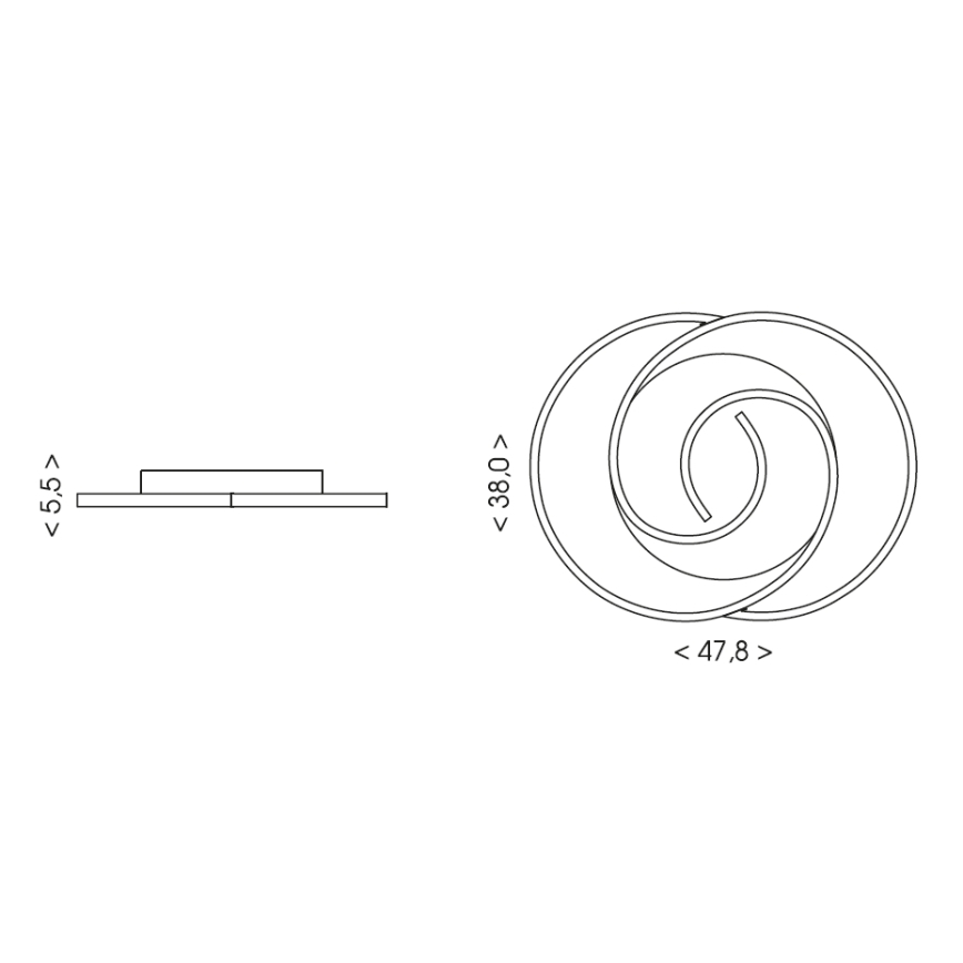 BRILAGI - LED Zatemnljivo stropno svetilo VELO LED/70W/230V 3000-6500K 38x47,8 cm bež + daljinski upravljalnik
