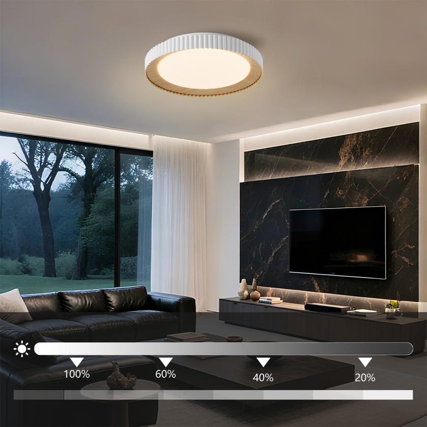 Brilagi - zatemnljivo stropno LED svetilo NEXO LED/48W/230V 3000-6000K, belo, premer 43 cm + daljinski upravljalnik