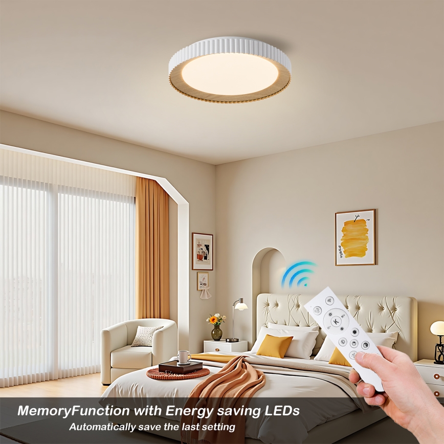Brilagi - zatemnljivo stropno LED svetilo NEXO LED/48W/230V 3000-6000K, belo, premer 43 cm + daljinski upravljalnik