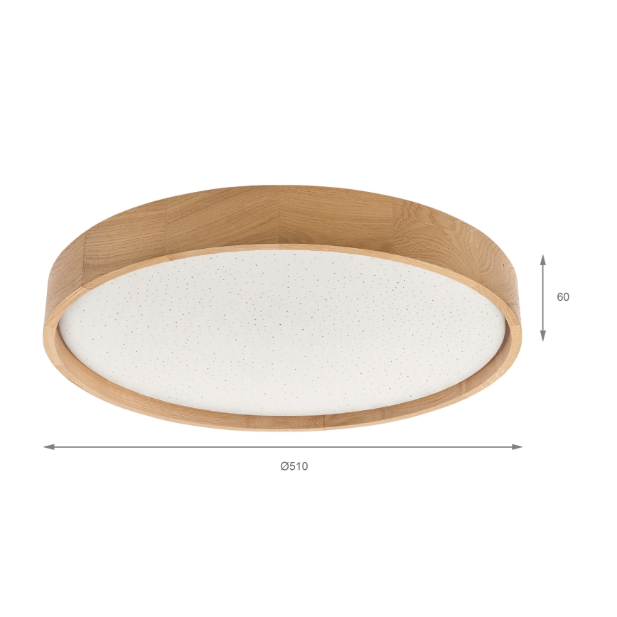 Brilagi - Zatemnjiva LED stropna svetilka MANAROLA SMART STARS LED/36W/230V 3000-6000K Wi-Fi Tuya Beacon premer 51 cm + daljinski upravljalnik