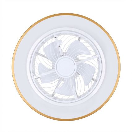 Brilagi - LED stropna svetilka z vgrajenim ventilatorjem in možnostjo zatemnitve LED/38W/230V 3000-6500K premer 50 cm zlata + daljinski upravljalnik
