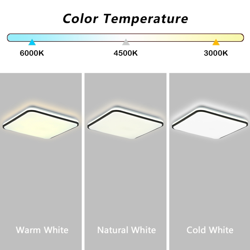 Brilagi - LED zatemnitvena stropna svetilka SMART LED/24W/230V 43x43 cm 3000-6000K Wi-Fi Tuya Beacon + daljinski upravljalnik