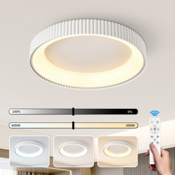 Brilagi - LED stropna svetilka z zatemnjevanjem FALCON MODERN LED/54W/230V 3000-6000K 60 cm bela + daljinski upravljalnik