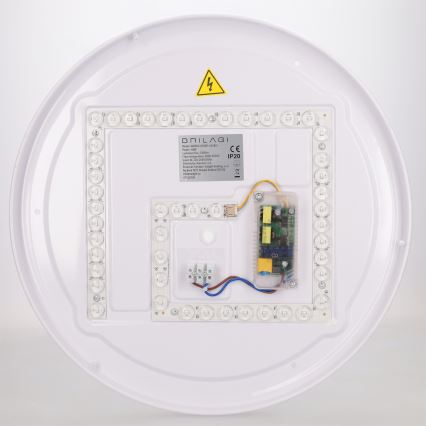 Brilagi - LED zatemnjiva stropna svetilka FLOCO LED/48W/230V 3000-6500K premer 40 cm lesni dekor/črna + daljinski upravljalnik