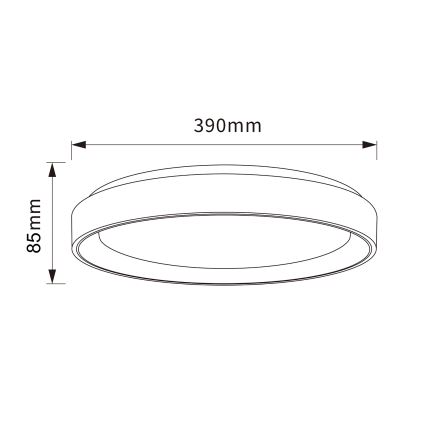 Brilagi - LED zatemnjiva stropna svetilka FLOCO LED/48W/230V 3000-6500K premer 40 cm lesni dekor/črna + daljinski upravljalnik