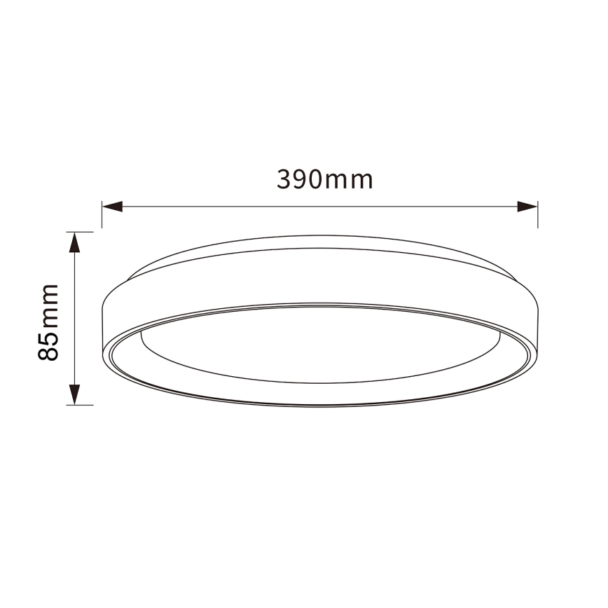 Brilagi - LED zatemnjiva stropna svetilka FLOCO LED/48W/230V 3000-6500K premer 40 cm lesni dekor/črna + daljinski upravljalnik
