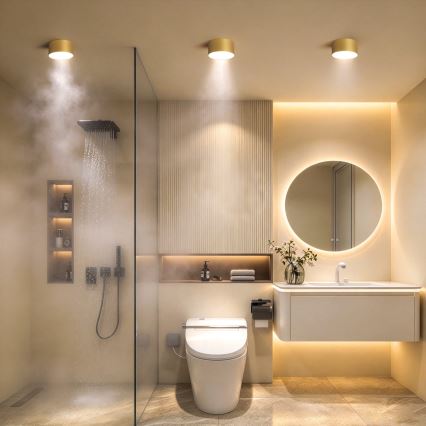 BRILAGI - LED kopalniško stropno svetilo FORIS LED/14W/230V Ø 12 cm zlato IP44