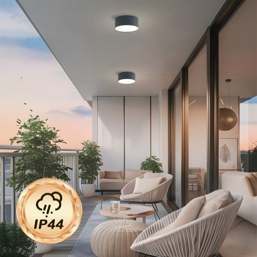 Brilagi - LED stropna svetilka za kopalnico FORIS LED/20W/230V Ø 15 cm antracit IP44