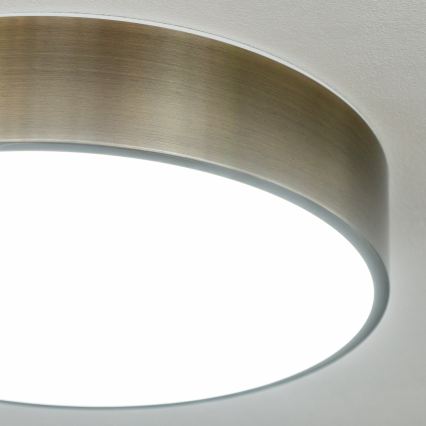 Brilagi - LED kopalniška stropna svetilka POOL LED/24W/230V 3000/4000/5500K premer 30 cm IP54 medenina