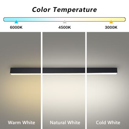 Brilagi - Stropna LED svetilka za kopalnico SLEEKLINE LED/40W/230V 3000/4500/6000K črna IP44