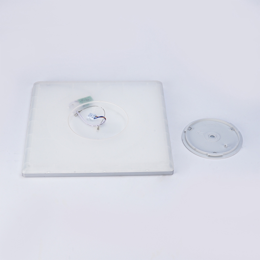 Brilagi - LED kopalniška stropna svetilka ULTRA SLIM LED/24W/230V 42x42 cm srebrna IP54