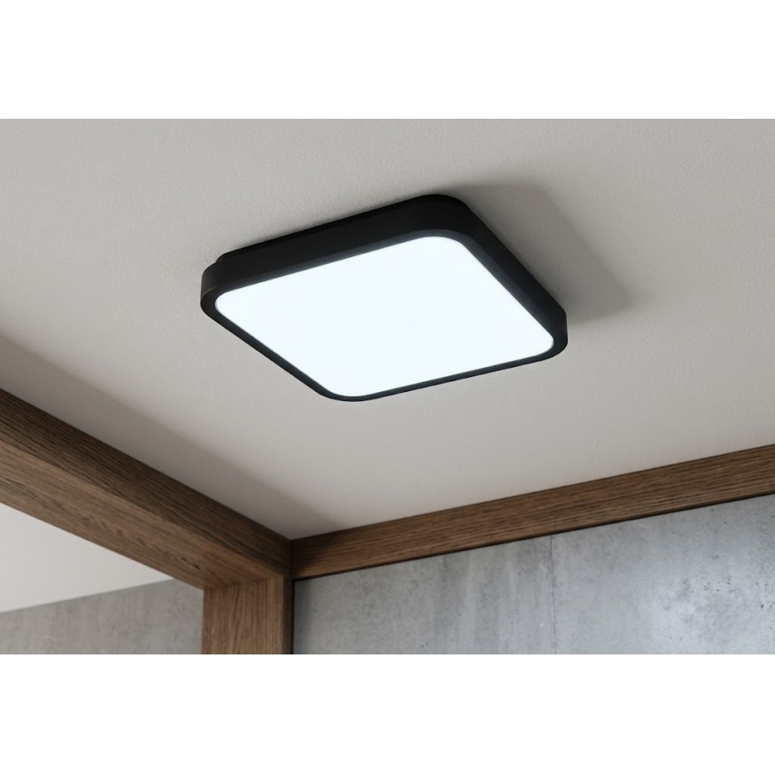 Brilagi - LED kopalniško stropno svetilo ZENNA LED/24W/230V 34,5x34,5 cm IP44 črna