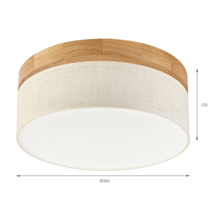 Brilagi - LED Stropna svjetiljka BELLADONNA LED/20W/230V promjer 30 cm krem/bukva