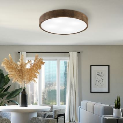 Brilagi - LED Stropna svjetiljka CARVALHO 4xE27/60W/230V orah Ø 57,5 cm