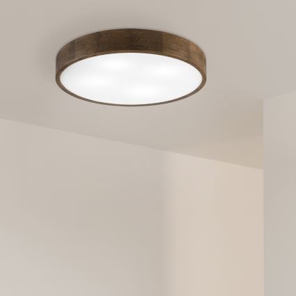Brilagi - LED Stropna svjetiljka CARVALHO 4xE27/60W/230V orah Ø 57,5 cm