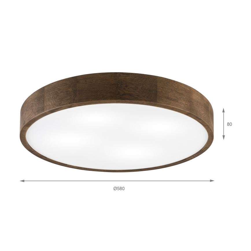 Brilagi - LED Stropna svjetiljka CARVALHO 4xE27/60W/230V orah Ø 57,5 cm