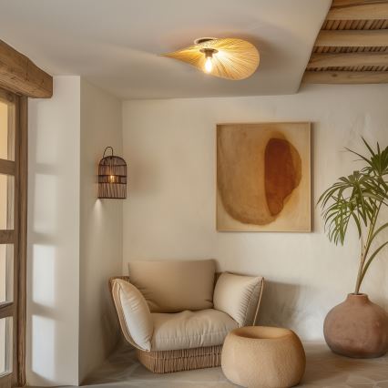 Brilagi - LED stropni lestenec CERIA BOHO, 1x E27/40W/230V, Ø 60 cm, rafija