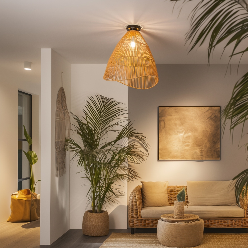 Brilagi - LED stropni lestenec CERIA BOHO 1xE27/40W/230V, Ø 70 cm, rjava