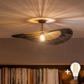 BRILAGI - LED stropni lestenec CERIA BOHO 1xE27/60W/230V premer 80 cm črna/rjava