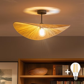 Brilagi - LED stropni lestenec CERIA BOHO 1xE27/60W/230V Ø 60 cm črna/bež