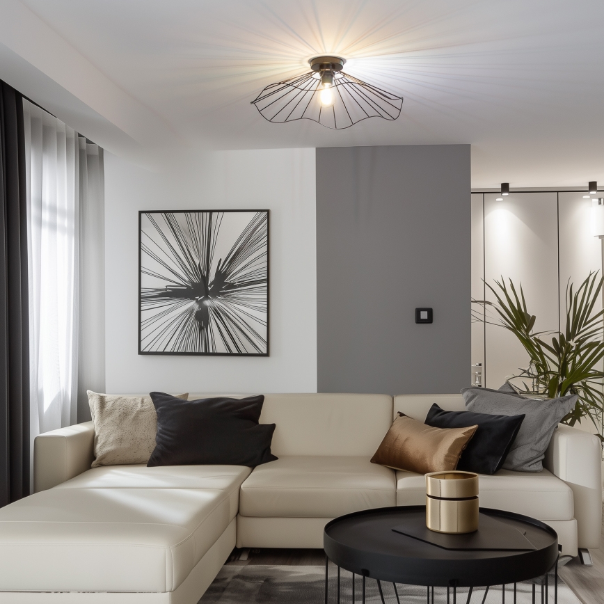 Brilagi - LED stropni lestenec CERIA WIRE 1xE27/40W/230V premer 60 cm črn