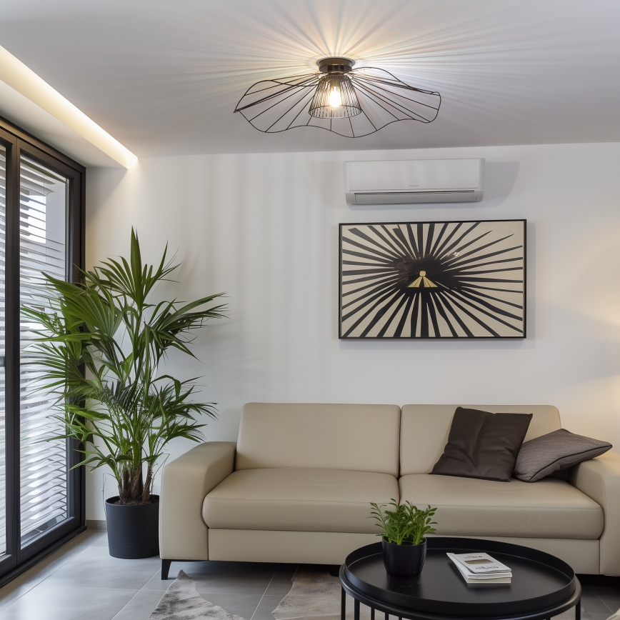 Brilagi - LED stropni lestenec CERIA WIRE 1xE27/40W/230V premer 80 cm črna