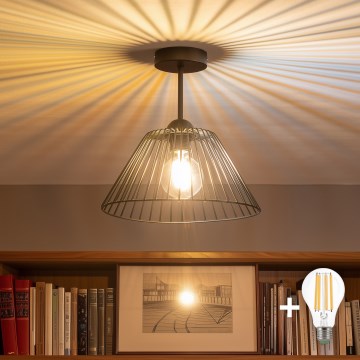 Brilagi - LED stropni lestenec CERIA WIRE 1xE27/60W/230V premer 30 cm črna