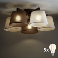 BRILAGI - LED stropni lestenec LATTE 5xE27/15W/230V borovica/mix
