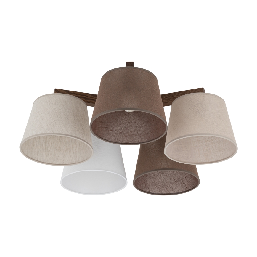 BRILAGI - LED stropni lestenec LATTE 5xE27/15W/230V borovica/mix