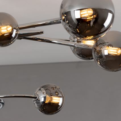 Brilagi - LED stropni lestenec MISTEL 15xG9/3W/230V črni krom/dimljeno