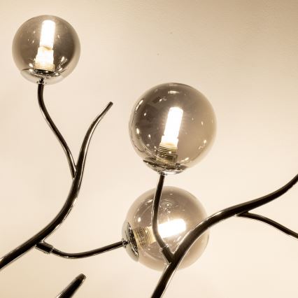 Brilagi - LED stropni lestenec MISTEL 15xG9/3W/230V črni krom/dimljeno