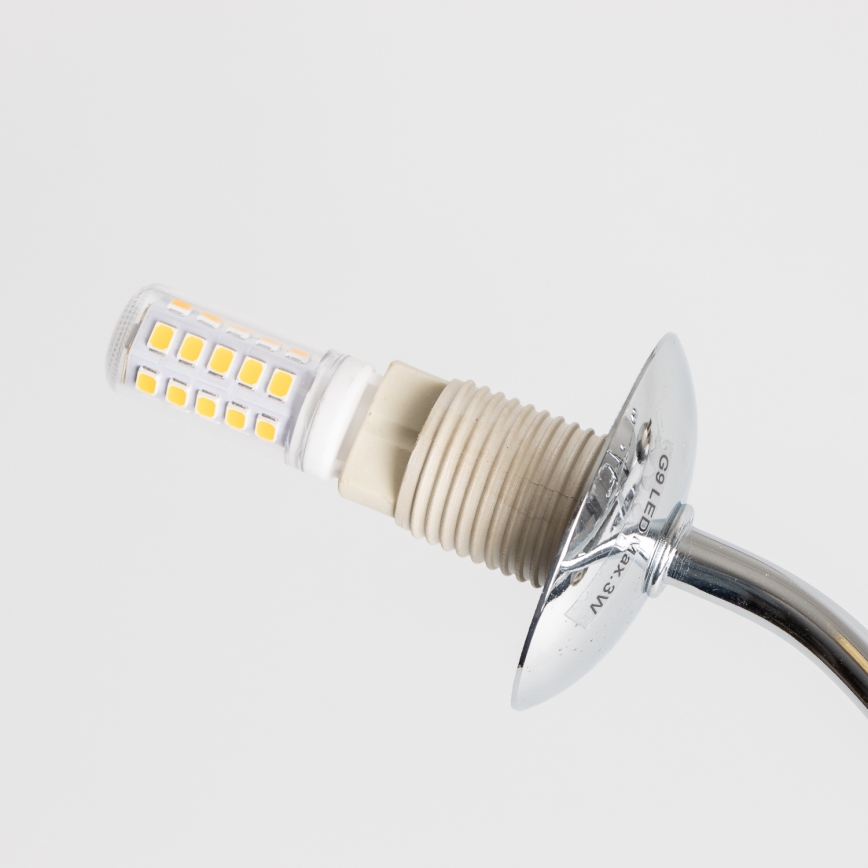 Brilagi - LED stropni lestenec MISTEL 15xG9/3W/230V črni krom/dimljeno