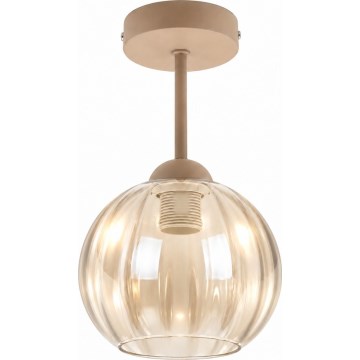 BRILAGI - LED stropni lestenec RETRO GLASS 1xE27/60W/230V Ø 18 cm bež/dimljen bež