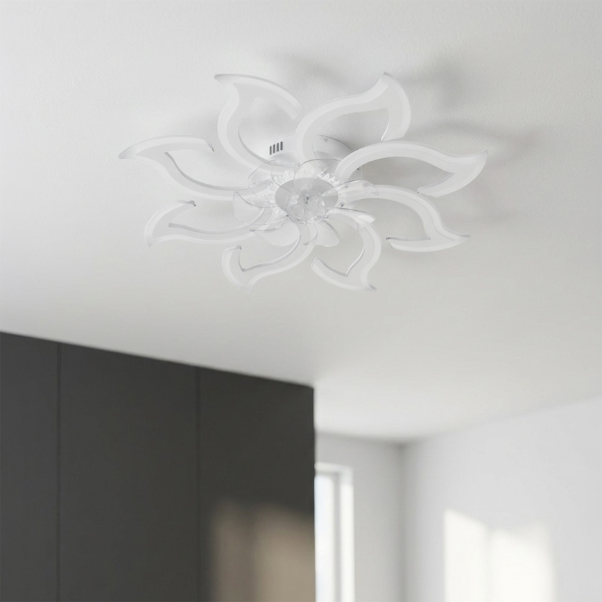 Brilagi - Zatemljiv stropni ventilator LED/44W/230V 3000-6500K premer 90 cm bela + daljinski upravljalnik