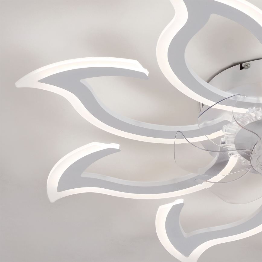 Brilagi - Zatemljiv stropni ventilator LED/44W/230V 3000-6500K premer 90 cm bela + daljinski upravljalnik
