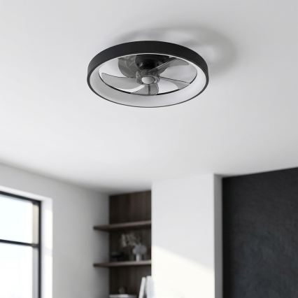 Brilagi - LED stropni ventilator z zatemnitvijo LED/34W/230V premer 50 cm črna + daljinski upravljalnik