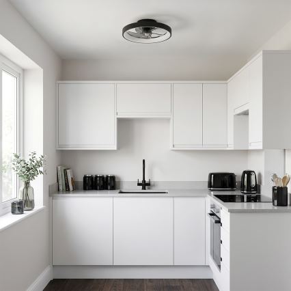 Brilagi - LED stropni ventilator z zatemnitvijo LED/34W/230V premer 50 cm črna + daljinski upravljalnik