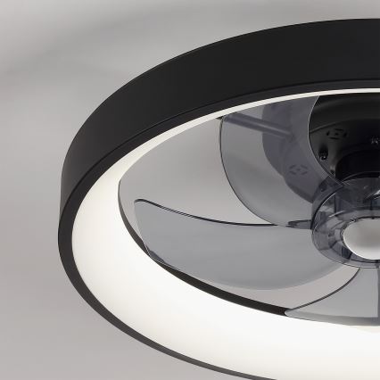 Brilagi - LED stropni ventilator z zatemnitvijo LED/34W/230V premer 50 cm črna + daljinski upravljalnik
