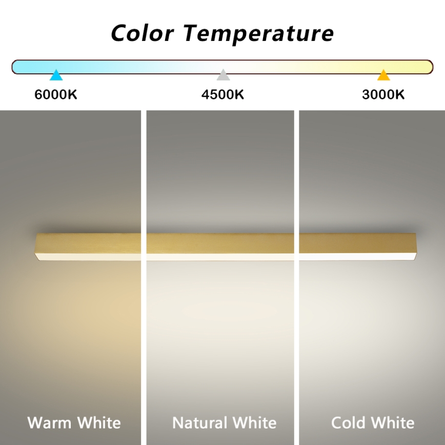 Brilagi - LED stropna svetilka za kopalnico SLEEKLINE LED/40W/230V 3000/4500/6000K zlata IP44