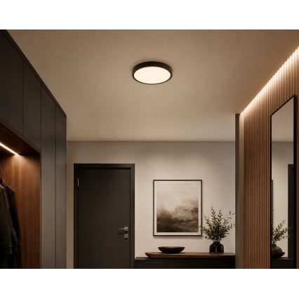 Brilagi - LED kopalniška stropna svetilka ZENNA LED/18W/230V, premer 29,5 cm, IP44, črna
