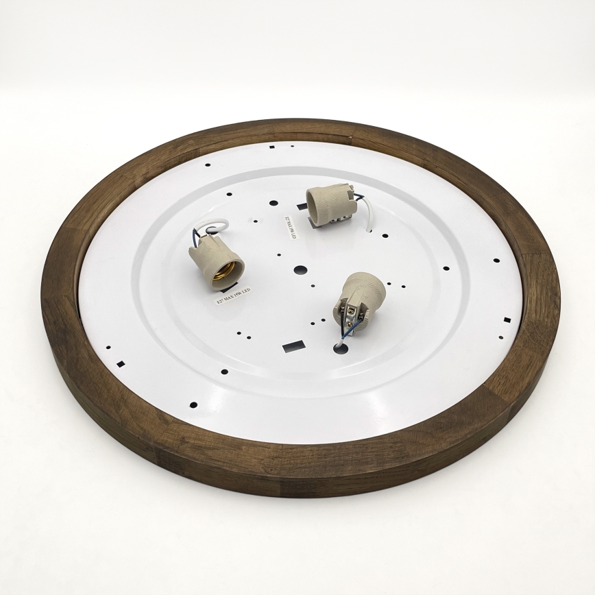 BRILAGI - LED stropna svetilka BELLADONNA 3xE27/15W/230V Ø 50 cm bela/hrast oreh