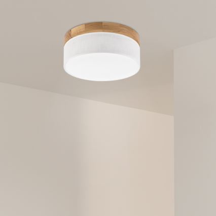 Brilagi - LED stropno svetilo BELLADONNA LED/20W/230V Ø 30 cm bela/hrast