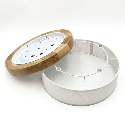 Brilagi - LED stropno svetilo BELLADONNA LED/20W/230V Ø 30 cm bela/hrast