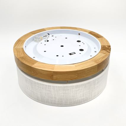 Brilagi - LED stropno svetilo BELLADONNA LED/20W/230V Ø 30 cm bela/hrast