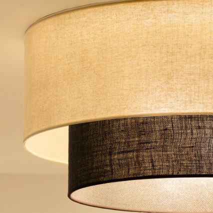 Brilagi - LED stropno svetilo BOHO SLOG 3xE27/15W/230V Ø 60 cm kremno/rjavo