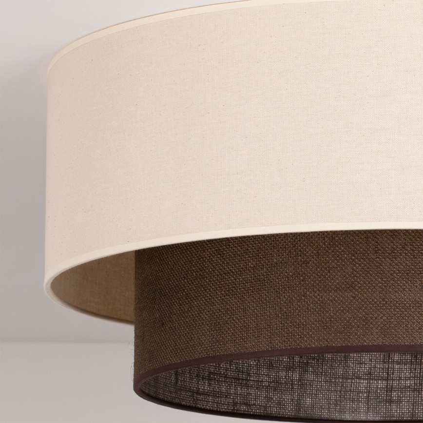 Brilagi - LED stropno svetilo BOHO SLOG 3xE27/15W/230V Ø 60 cm kremno/rjavo