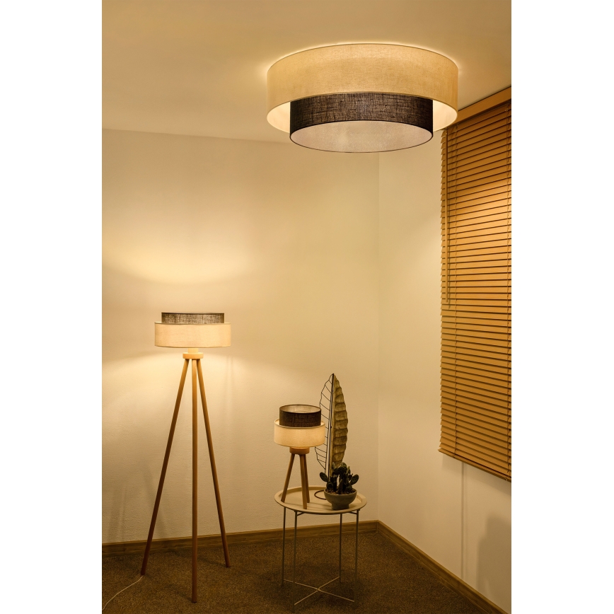 Brilagi - LED stropno svetilo BOHO STYLE 3xE27/15W/230V, premer 80 cm, kremno/rjavo