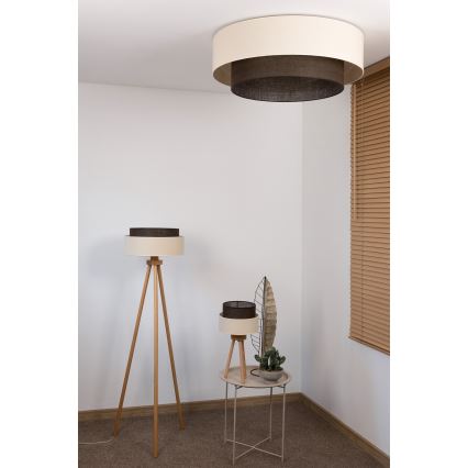 Brilagi - LED stropno svetilo BOHO STYLE 3xE27/15W/230V, premer 80 cm, kremno/rjavo