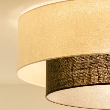 Brilagi - LED stropno svetilo BOHO STYLE 3xE27/15W/230V, premer 80 cm, kremno/rjavo